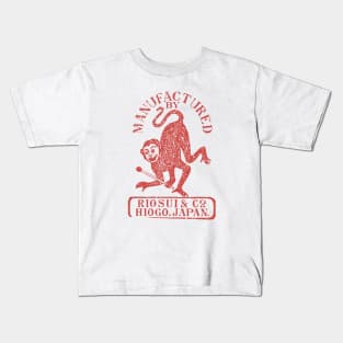 1905 Japanese Monkey Playing with Matches Kids T-Shirt